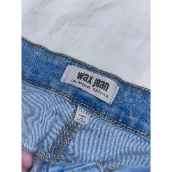 Wax Jean LA‎ Distressed Light Wash Denim Jeans Juniors Size 11/30 - Picture 2 of 3
